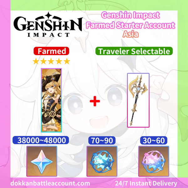 [Asia] Genshin Impact Farmed Starter Account - Navia