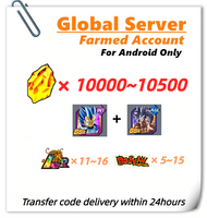 [Global] Dokkan Battle Farmed Account 10000+ DS with Goku (Ultra Instinct) + Super Saiyan God SS Evolved Vegeta for Android