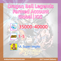 [ Global | IOS ] Dragon Ball Legends Farmed Account with 35k Gems UL Super Vegito