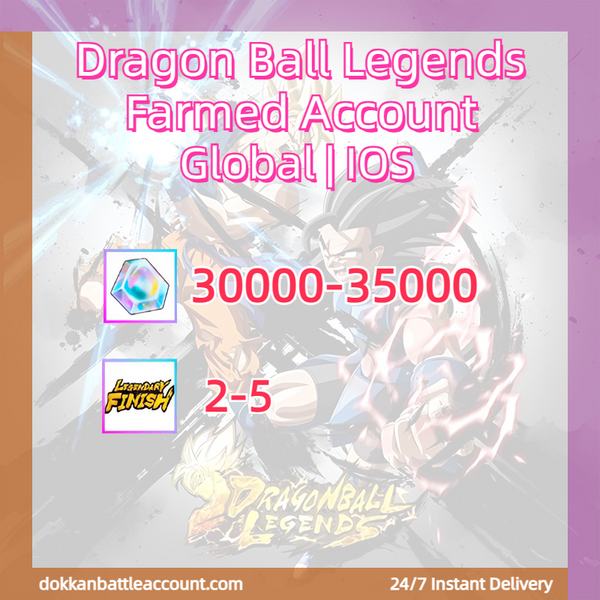 [ Global | IOS ] Dragon Ball Legends Farmed End Game Account with 30k+ Crystals 2~5 LF
