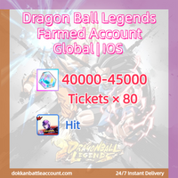 [ Global | IOS ] Dragon Ball Legends Farmed Account with 40k Gems +80 Tickets +UL Hit