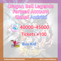 [ Global | Android ] Dragon Ball Legends Farmed Account with 40k Gems +100Tickets  UL Buu Kid