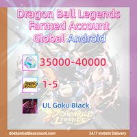 [ Global | Android] Dragon Ball Legends Farmed Account with 35k+Crystals+ UL Goku Black