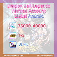 [ Global | Android ] Dragon Ball Legends Farmed Account with 35k+Crystals 1-5LF + UL Hit