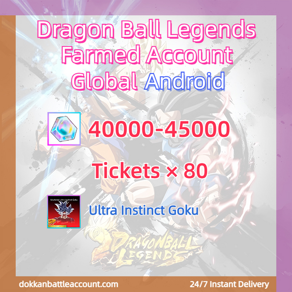 [ Global | Android ]Dragon Ball Legends Farmed Account with 40k+ Crystals+Ultra Instinct Goku