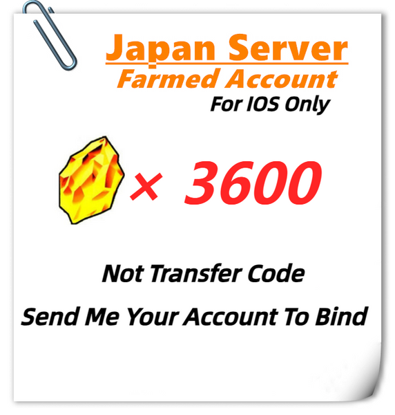 [Japan] Dokkan Battle Farmed Account 3600 DS for IOS Only -Not Transfer Code-Need Bind