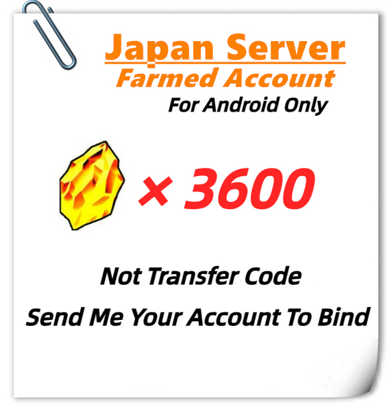 [Japan] Dokkan Battle Farmed Account 3600 DS for Android Only -Not Transfer Code-Need Bind