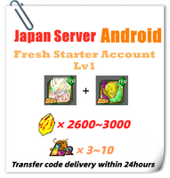 [Japan] Dokkan Battle Fresh Starter Account 2600+DS With Super Saiyan Goku+Piccolo (Power Awakening)  for Android Only