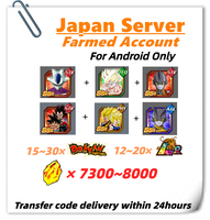 [Japan] Dokkan Battle Farmed Account 7300+DS 8th Cooler Super Saiyan Goku Gamma1/2 for Android Only