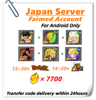 [Japan] Dokkan Battle Farmed Account 7700DS 8th Ultimate Gohan Piccolo Gohan Goku for Android Only