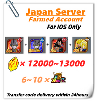 [Japan] Dokkan Battle Farmed Account 12000+DS With Gamma1Gamma2 Goku (GT) & Super Saiyan 4 Vegeta Super Saiyan 3 Goku & Super Saiyan 2 Vegeta for IOS Only