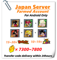 [Japan] Dokkan Battle Farmed Account 7300+DS 8th7th Super Saiyan 4 Goku Vegeta God Goku God Vegeta Goku Goku (GT) for Android Only