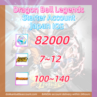 [ Japan | IOS ] Dragon Ball Legends Fresh Starter Account with 82K Crystals 7~12LF  100~140SP