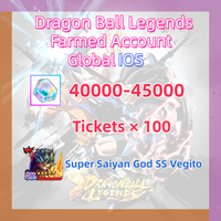 [ Global | IOS ] Dragon Ball Legends Farmed Account with 40k+ Crystals+UL Super Saiyan God SS Vegito
