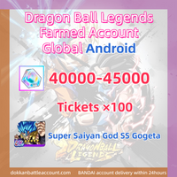 [ Global | Android] Dragon Ball Legends Farmed Account with 40k+ Crystals Super Saiyan God SS Gogeta