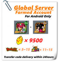 [Global] Dokkan Battle Farmed Account 9500 DS With Super Saiyan God Goku & Super Saiyan God Vegeta Super Saiyan 4 Goku & Super Saiyan 4 Vegeta for Android Only