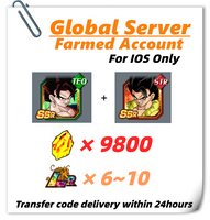 [Global] Dokkan Battle Farmed Account 9800 DS with Vegetto+ Gogeta for IOS