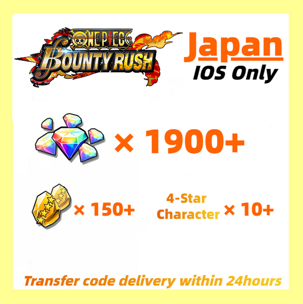 [Japan] One Piece Bounty Rush OPBR 1900+ Gems With 150+ Gold Fragments Starter Account For IOS