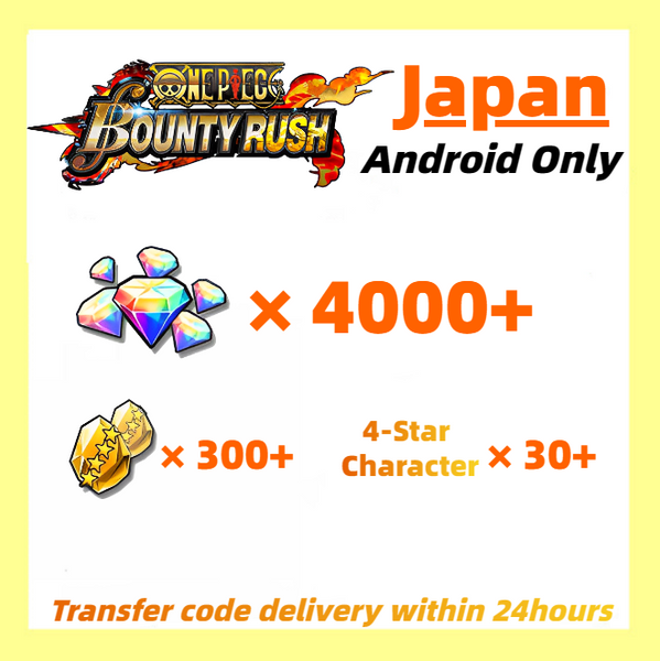 [Japan] One Piece Bounty Rush OPBR 4000+ Gems With 300+ Gold Fragments Starter Account For Android