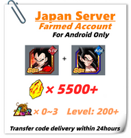 [Japan] Dokkan Battle Farmed Account 5500+ DS With 4TH Anniversary Super Saiyan 4 Goku+Super Saiyan 4 Vegeta For Android Only