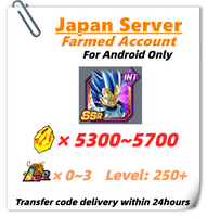 [Japan] Dokkan Battle Farmed Account 5300+ DS With 6TH Super Saiyan God SS Evolved Vegeta For Android Only
