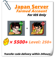 [Japan] Dokkan Battle Farmed Account 5500+ DS With 5TH Vegetto+ Gogeta For IOS Only
