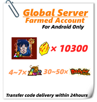 [Global] Dokkan Battle Farmed Account 10300 DS With Thousandfold Plea Goku+4~7LR for Android Only