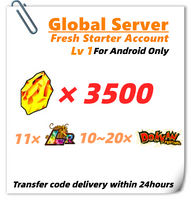 [Global] Dokkan Battle Fresh Starter Account 3500 DS+11LRs for Android ONLY
