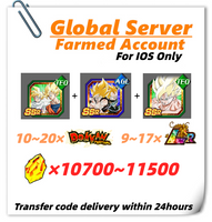[Global] Dokkan Battle Farmed Account 10700+ DS With Super Saiyan Goku & Super Saiyan Gohan (Youth) And Other Characters In Picture for IOS Only