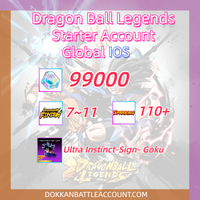 [ Global | IOS ] Dragon Ball Legends Fresh Starter Account with 99K+Crystals+7~11LF+110SP With Ultra Instinct-Sign- Goku