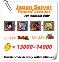 [Japan] Dokkan Battle Farmed Account 13000+ DS With 8TH Super Saiyan 4 Goku Goku (GT) & Super Saiyan 4 Vegeta And Other Characters In Picture For Android Only
