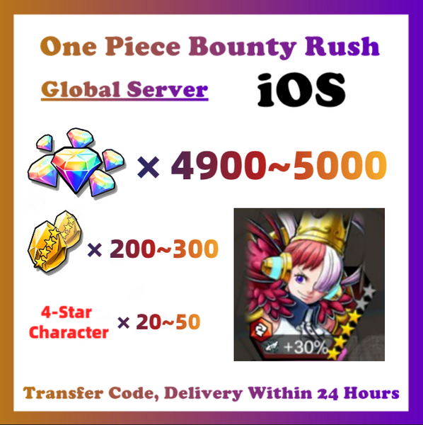 [Global] One Piece Bounty Rush OPBR 4900+ Gems With Uta Starter Account For IOS Only