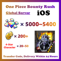 [Global] One Piece Bounty Rush OPBR 5000+ Gems With King Quinn  Starter Account For IOS