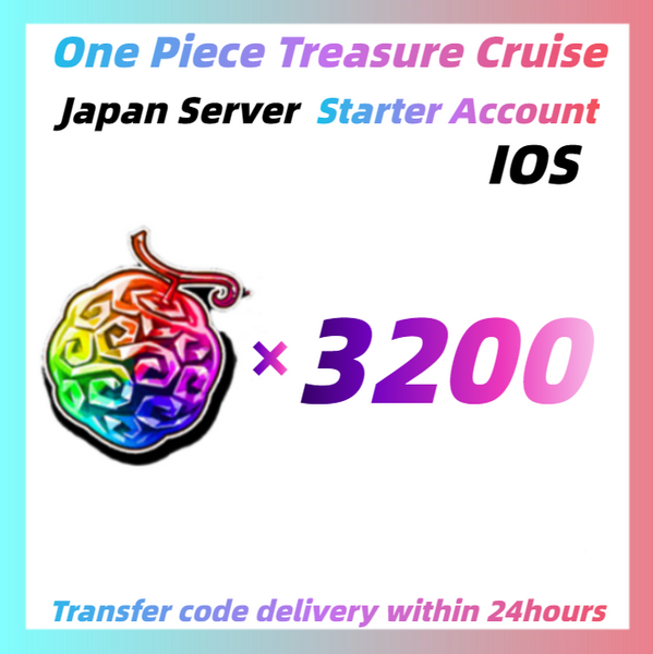 [Japan] One Piece Treasure Cruise Starter Account 3200 Gems With 15~55 Limited Characters For IOS Only