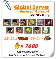 [Global] Dokkan Battle Farmed Account 7600 DS With 8.7.5TH Beast Gohan Goku (GT) Piccolo Super Saiyan God SS Vegeta & Super Saiyan Trunks And Other Characters In Picture For IOS Only | Not Transfer Code |