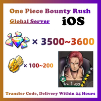 [Global] One Piece Bounty Rush OPBR 3500+ Gems With Film Red Shanks Starter Account For IOS