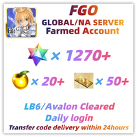 [NA] FGO Fate Grand Order Farmed Account 1270+ Quartz With 20+Golden Apples