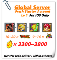 [Global] Dokkan Battle Fresh Starter Account 3300+ DS With 8TH Piccolo (Power Awakening)Super Saiyan God Goku For IOS Only