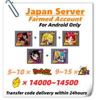 [Japan] Dokkan Battle Farmed Account 14000+ DS With 8TH Super Saiyan God Goku Super Saiyan 4 Goku Super Saiyan God SS Vegeta & Super Saiyan Trunks (Future) For Android Only