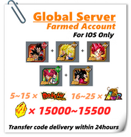 [Global] Dokkan Battle Farmed Account 15000+ DS With 8TH 7TH Super Saiyan God Goku for IOS ONLY