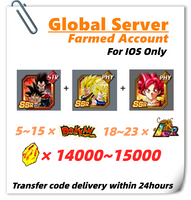 [Global] Dokkan Battle Farmed Account 14000+ DS With 8TH+Super Saiyan God Goku For IOS Only