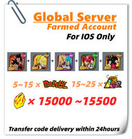 [Global] Dokkan Battle Farmed Account 15000+ DS With 8TH 7TH Super Saiyan God SS Vegeta & Super Saiyan Trunks (Future) For IOS Only