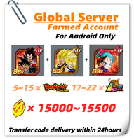 [Global] Dokkan Battle Farmed Account 15000+ DS With 8TH With Bulma Youth For Android Only