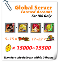 [Global] Dokkan Battle Farmed Account 15000+ DS With 8TH Super Saiyan God Goku Piccolo For IOS Only