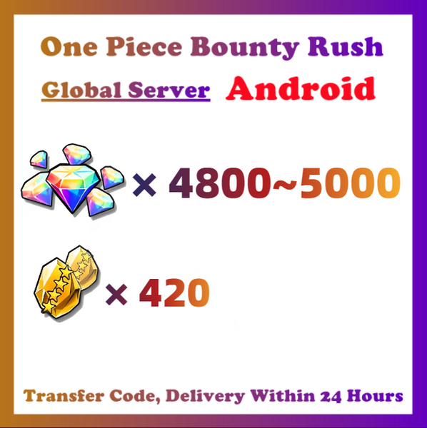 [Global] One Piece Bounty Rush OPBR 4800~5000 Gems Starter Accounts For Android