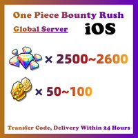 [Global] One Piece Bounty Rush OPBR 2500+ Gems With 50~100 Gold Fragments For IOS