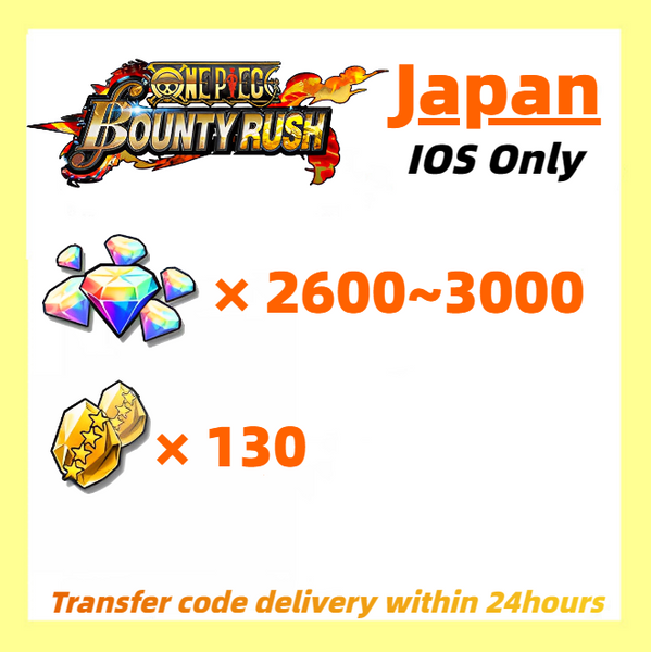 [Japan] One Piece Bounty Rush OPBR 2600+ Gems With 130+ Gold Fragments Starter Account For IOS