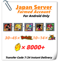 [Japan] Dokkan Battle Farmed Account 8000+ DS 8TH 7TH Super Saiyan God SS Vegeta & Super Saiyan Trunks (Future) For Android Only