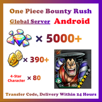 [Global] One Piece Bounty Rush OPBR 5000+ Gems 390+ Gold Fragments With Kozuki Oden Starter Account For Android