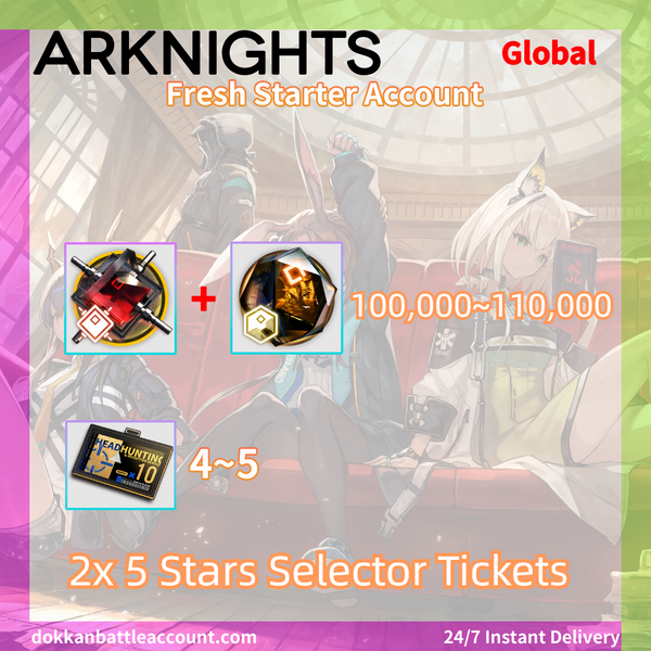 ( Global ) Arknights Fresh Starter Account with 100K+ Orundum